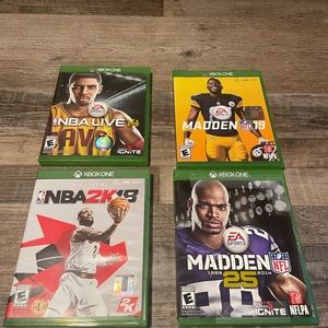NFL / NBA Xbox One Video Game Bundle